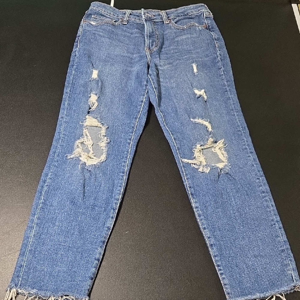 Old Navy Ripped Blue Boyfriend Jeans